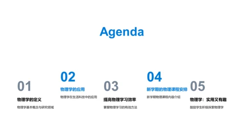 物理课程导览PPT模板
