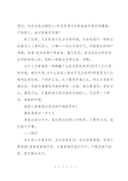 重拾希望初一作文5篇.docx
