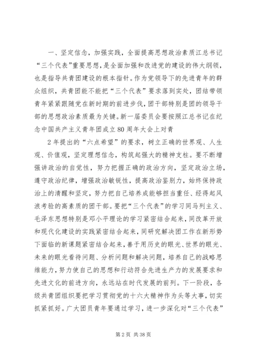 在共青团全委会上的讲话.docx
