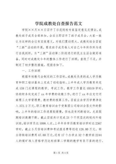 学院成教处自查报告范文 (2).docx