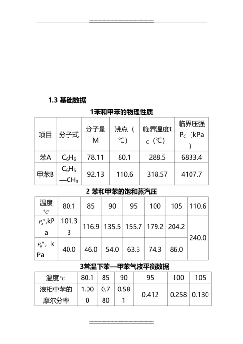 《化工原理》课程设计--苯-甲苯精馏塔的设计.docx