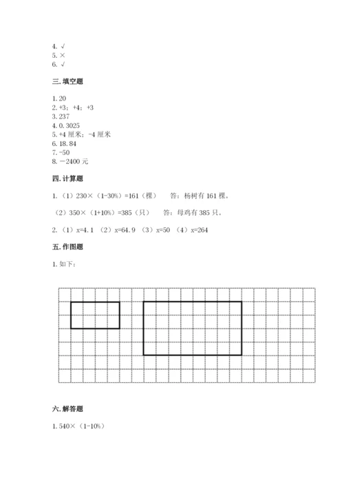 吴县市六年级下册数学期末测试卷（满分必刷）.docx