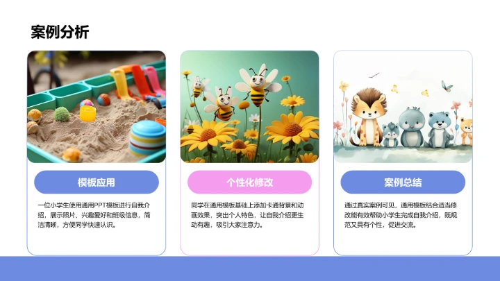 小学生自我介绍通用PPT模板