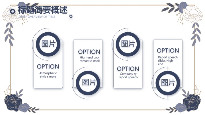蓝色精美高端婚纱定制PPT动态模板