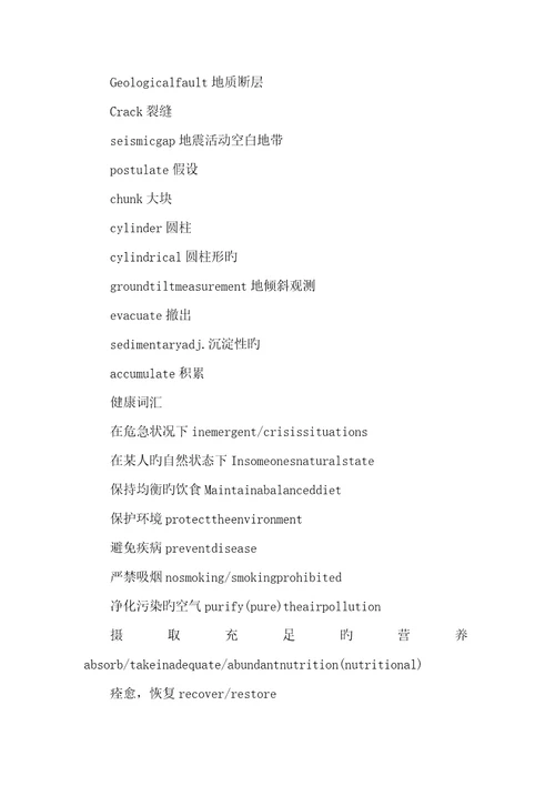 2022年托福听力短语词汇汇总