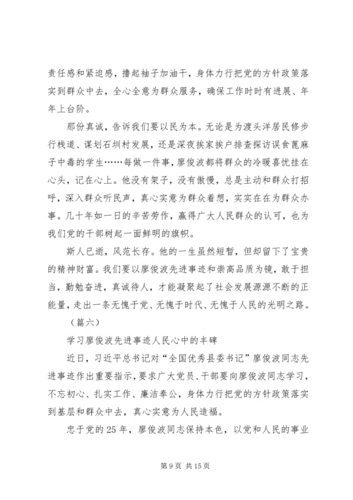 学习廖俊波先进事迹心得体会十篇.docx