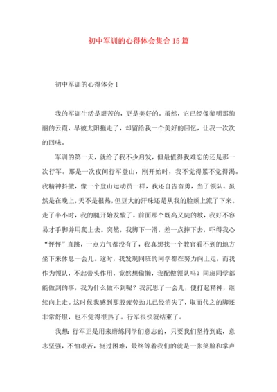 初中军训的心得体会集合15篇.docx