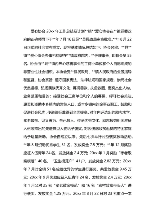 爱心协会工作自我总结.docx