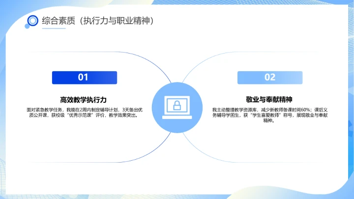 蓝色商务软件工程专业大学生求职个人能力综合展示职业生涯规划PPT模版
