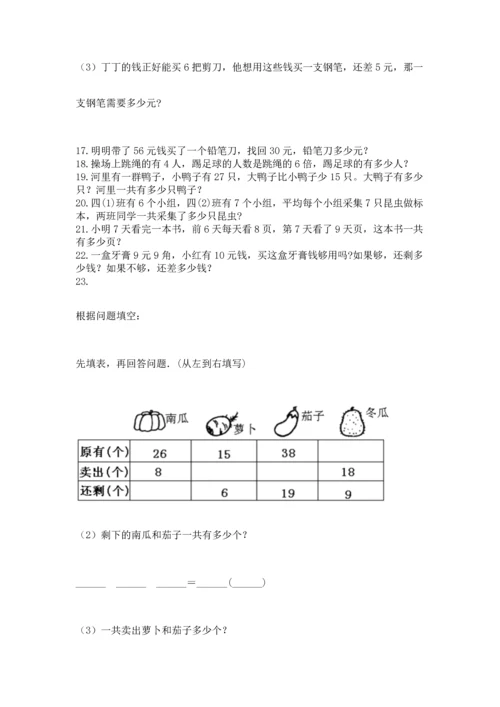 小学二年级上册数学应用题100道精品【综合题】.docx