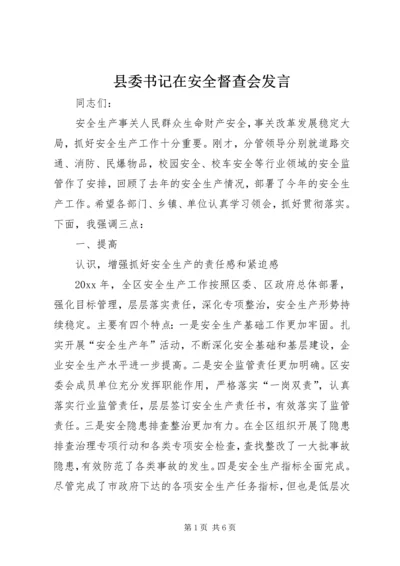 县委书记在安全督查会发言 (2).docx