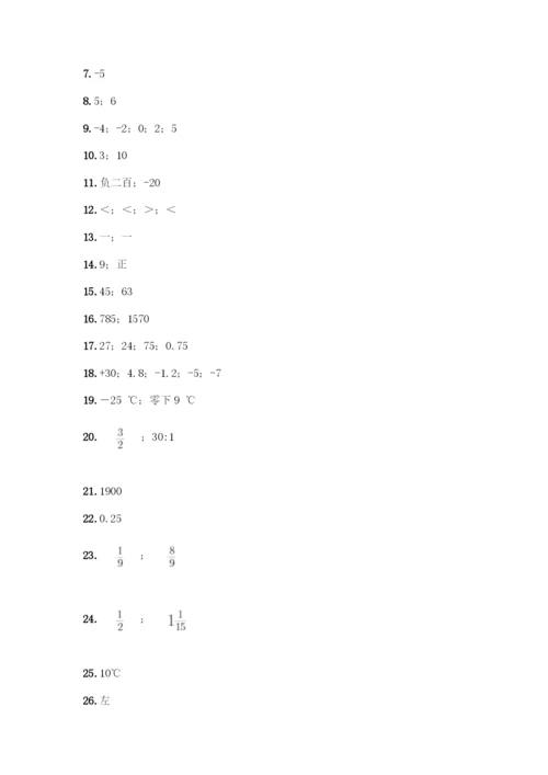 六年级下册数学填空题专项练习含答案(基础题).docx