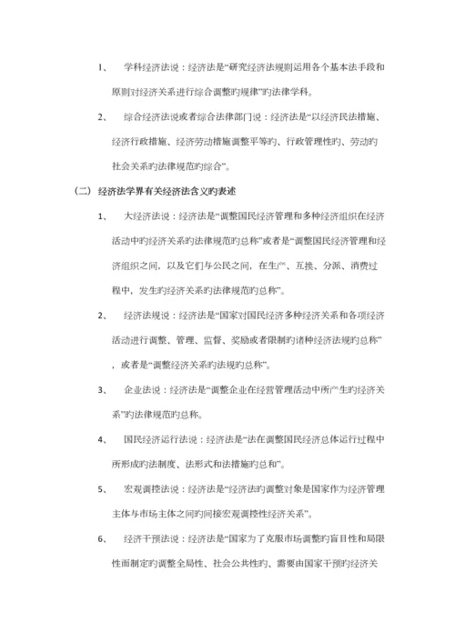 2023年经济法学听课笔记.docx