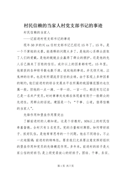 村民信赖的当家人村党支部书记的事迹.docx