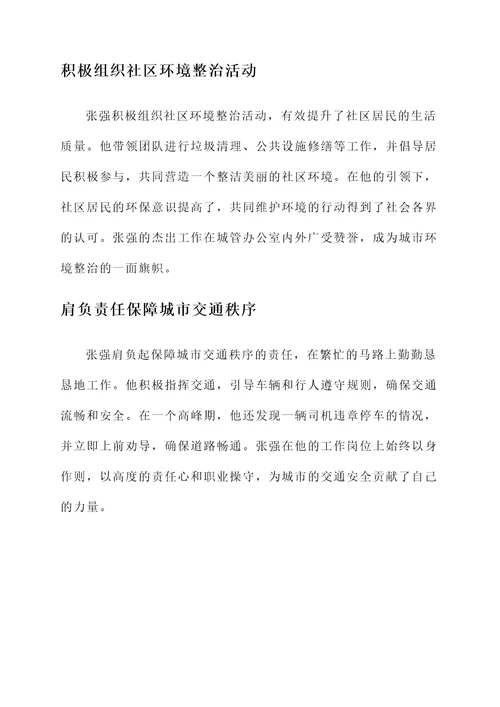 城管办公室个人事迹