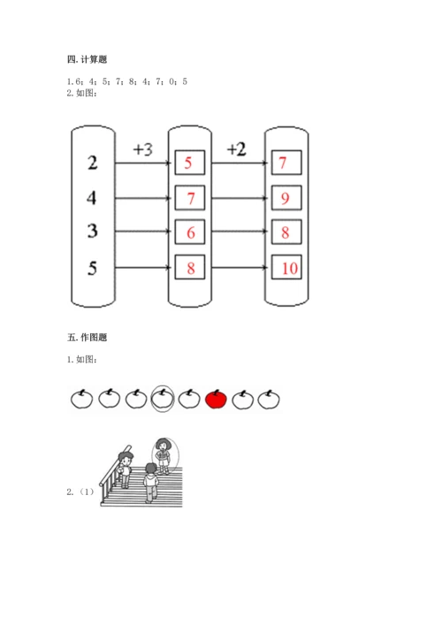 人教版一年级上册数学期末测试卷（达标题）word版.docx