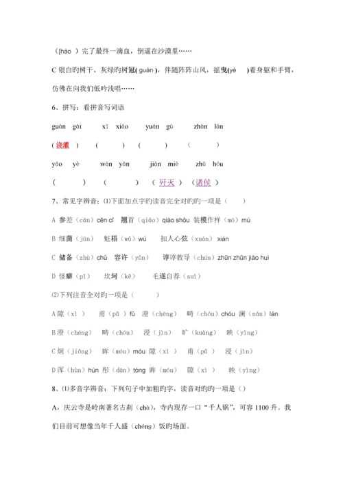 2023年小升初汉语拼音练习及答案.docx