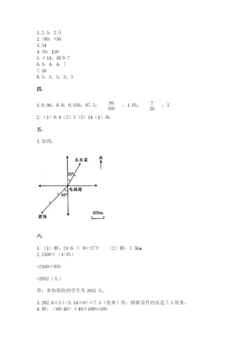 小升初数学综合模拟试卷及参考答案【b卷】.docx