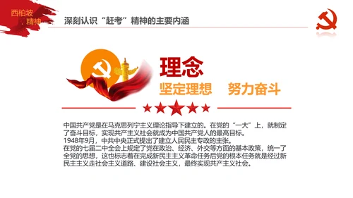 学习西柏坡赶考精神70周年党课PPT模板