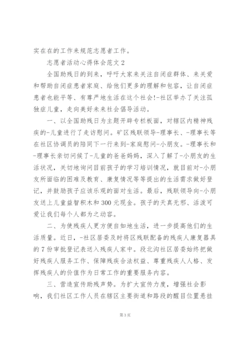 志愿者活动心得体会范文5篇.docx