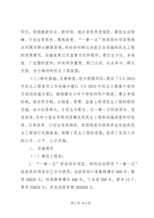 乡镇年度民生工程工作总结及工作计划.docx