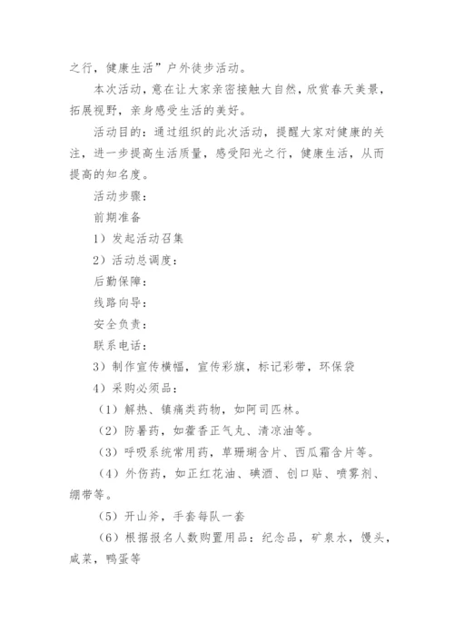 徒步活动方案策划.docx