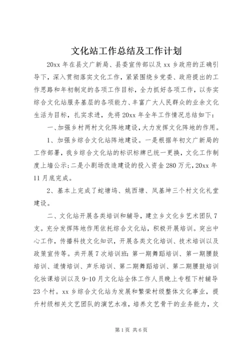 文化站工作总结及工作计划.docx