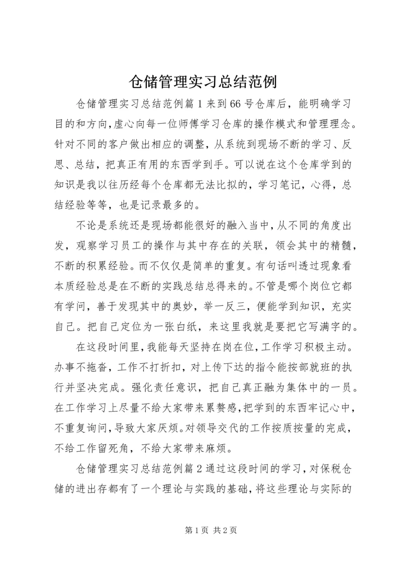 仓储管理实习总结范例.docx