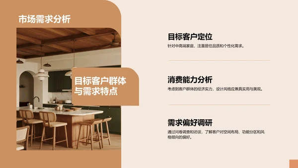 橙色商务风室内设计项目创意提案PPT模板