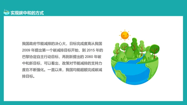 碳中和概念全球变暖环保PPT模板