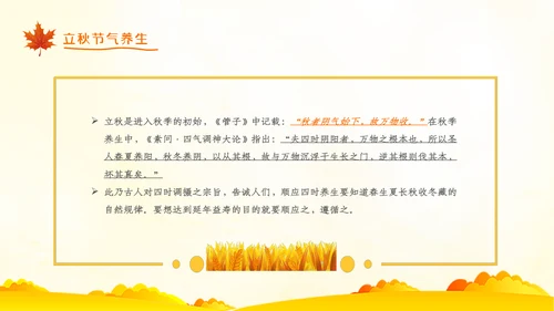 立秋卡通唯美秋天二十四节气主题教育PPT