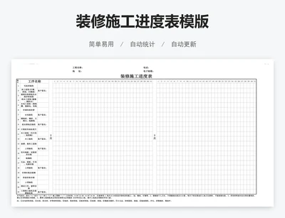 装修施工进度表模版
