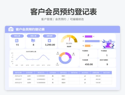 客户会员预约登记表