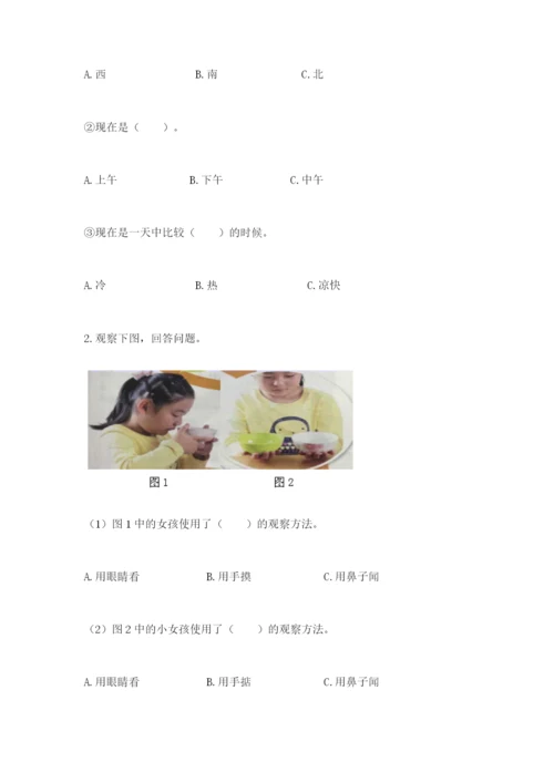 教科版二年级上册科学期末考试试卷【名师推荐】.docx