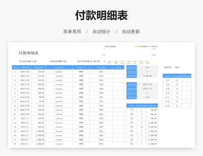 付款明细表