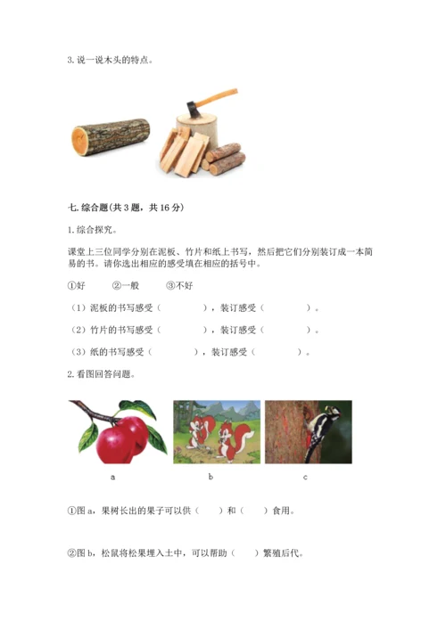 教科版科学二年级上册《期末测试卷》精品（基础题）.docx