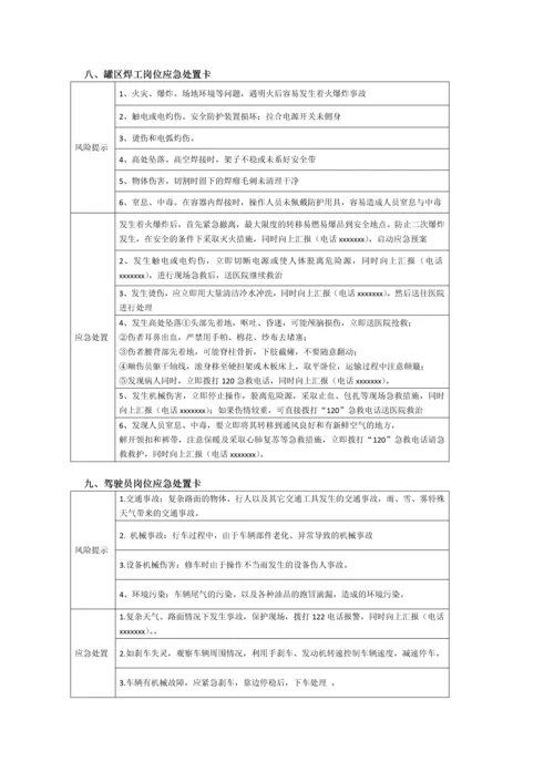 岗位应急处置卡大全2018.docx