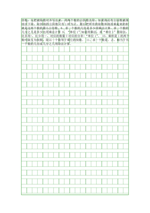 圆圆柱因数倍数知识点整理.docx