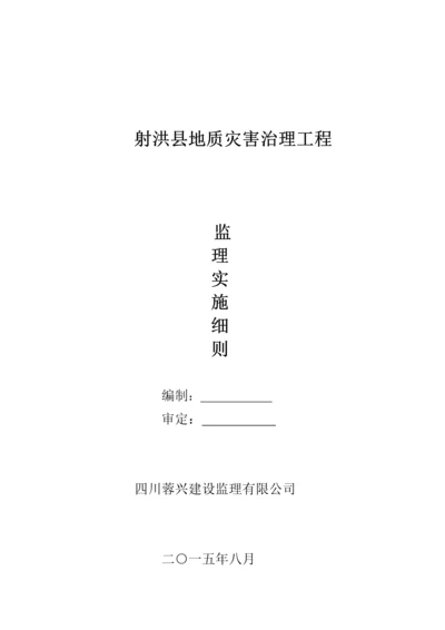 地质灾害治理监理实施标准细则.docx