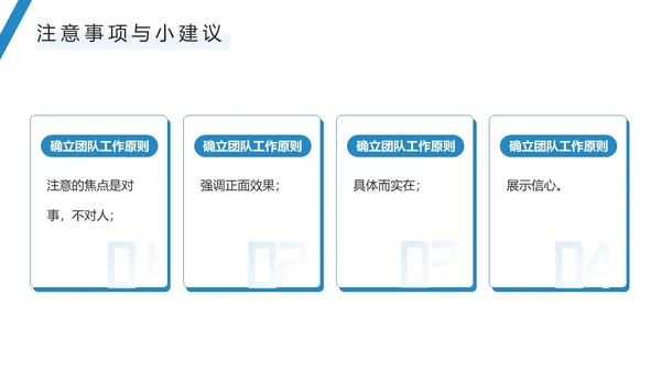 蓝色简约商务风团队执行力与团队建设PPT模板