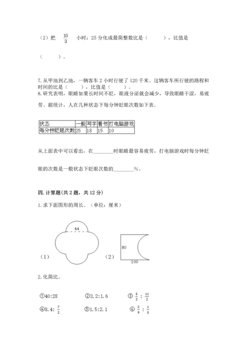 人教版六年级上册数学期末模拟卷精品【满分必刷】.docx