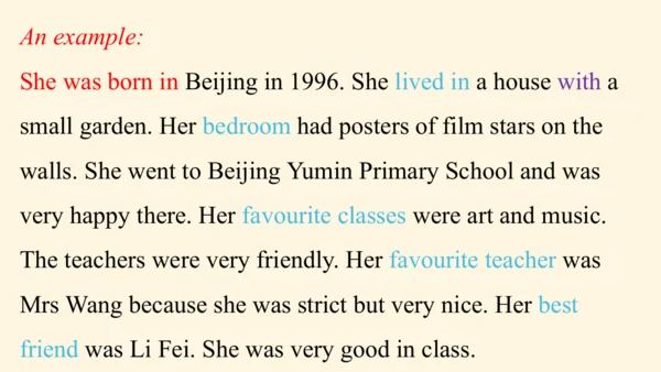 Module 7 My past life Unit 3 Language in use（一般过去时