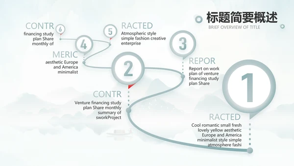 蓝色中国风春天春季旅游电子相册PPT