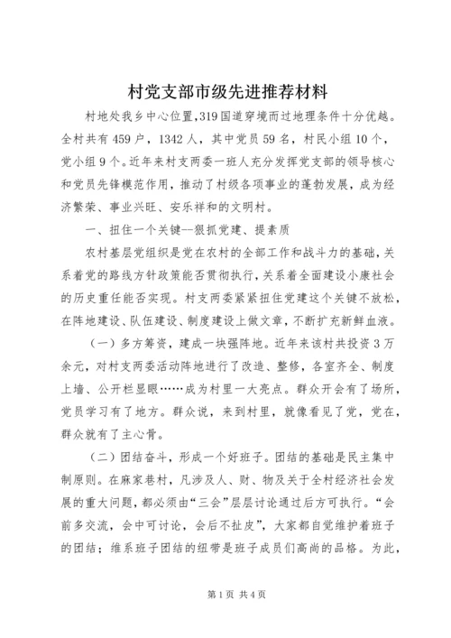 村党支部市级先进推荐材料 (4).docx