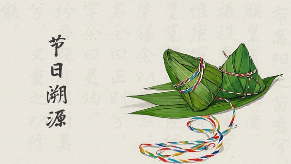 绿色中式风格端午节科普PPT模板