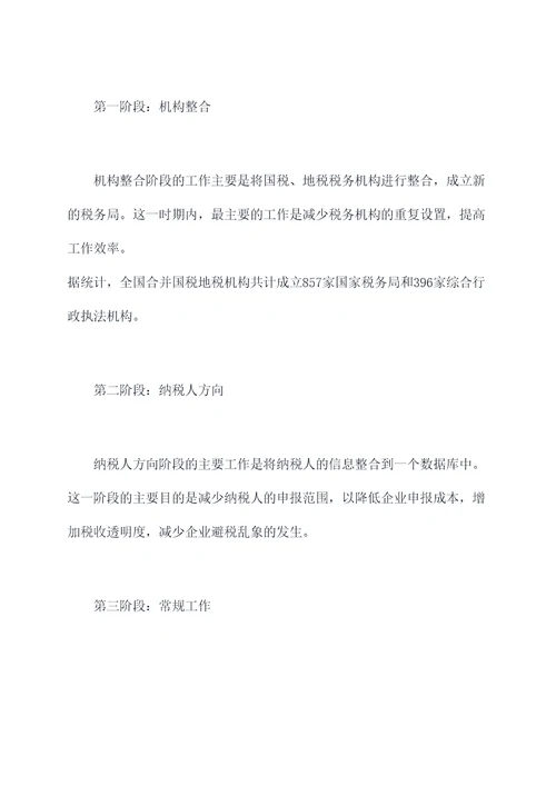 国地税改革工作报告