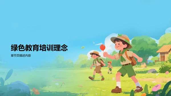 蓝色卡通风研学旅行PPT