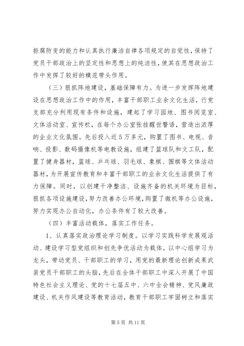 支行思想政治情况自查汇报.docx