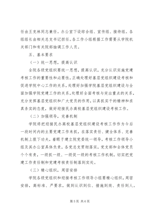 迎接省民办高校基层党组织建设工作考核实施方案.docx