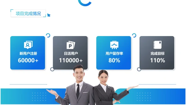 工作计划汇报蓝色科技风PPT